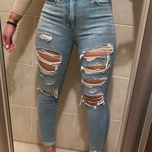 Light Blue American Eagle Distressed Jeans
